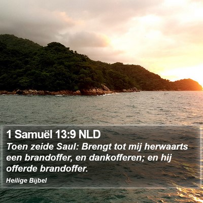 1 Samuël 13:9 NLD Bible Verse Image