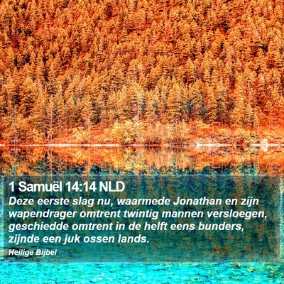 1 Samuël 14:14 NLD Bible Verse Image
