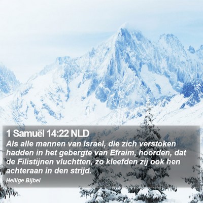 1 Samuël 14:22 NLD Bible Verse Image