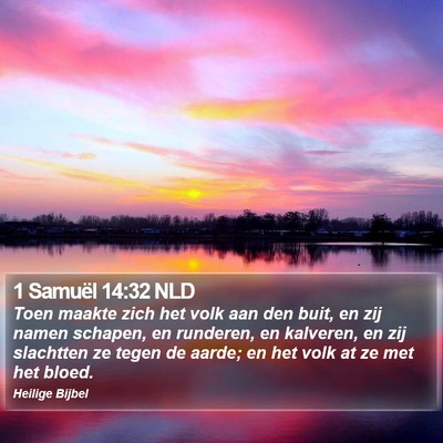 1 Samuël 14:32 NLD Bible Verse Image