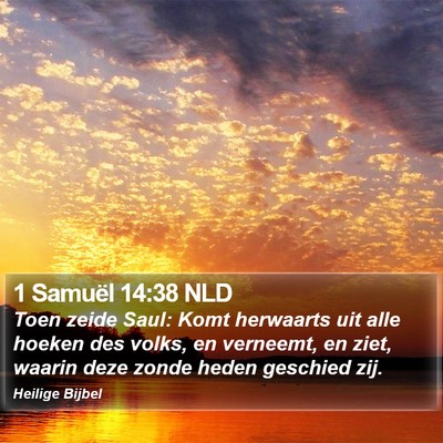 1 Samuël 14:38 NLD Bible Verse Image