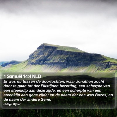 1 Samuël 14:4 NLD Bible Verse Image