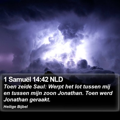 1 Samuël 14:42 NLD Bible Verse Image