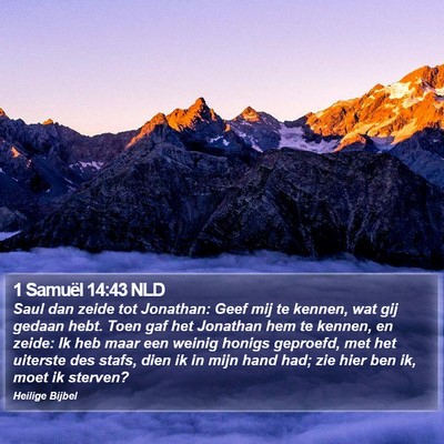 1 Samuël 14:43 NLD Bible Verse Image