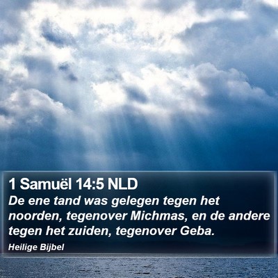 1 Samuël 14:5 NLD Bible Verse Image