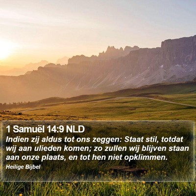 1 Samuël 14:9 NLD Bible Verse Image