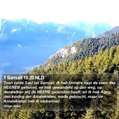 1 Samuël 15:20 NLD Bible Verse Image
