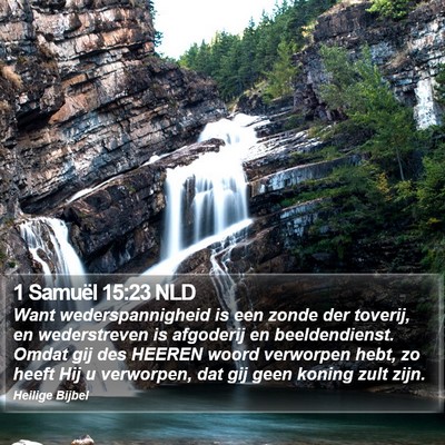 1 Samuël 15:23 NLD Bible Verse Image