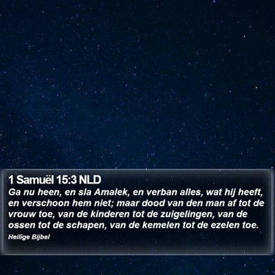 1 Samuël 15:3 NLD Bible Verse Image