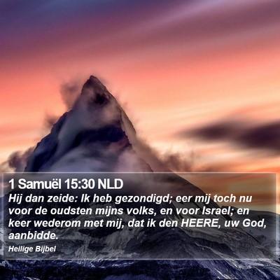 1 Samuël 15:30 NLD Bible Verse Image