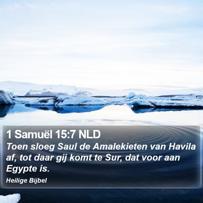 1 Samuël 15:7 NLD Bible Verse Image