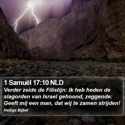 1 Samuël 17:10 NLD Bible Verse Image