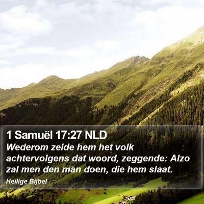 1 Samuël 17:27 NLD Bible Verse Image