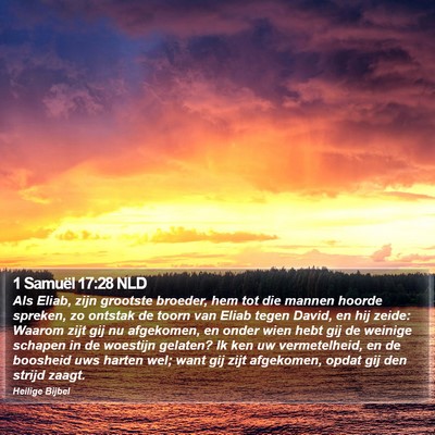 1 Samuël 17:28 NLD Bible Verse Image