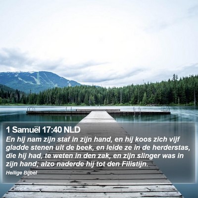 1 Samuël 17:40 NLD Bible Verse Image