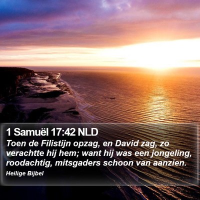 1 Samuël 17:42 NLD Bible Verse Image