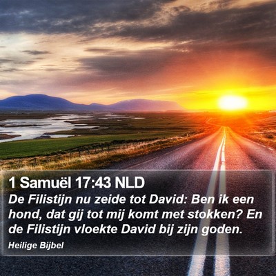 1 Samuël 17:43 NLD Bible Verse Image