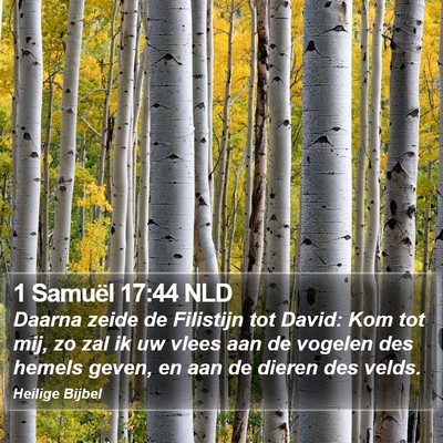 1 Samuël 17:44 NLD Bible Verse Image