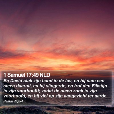 1 Samuël 17:49 NLD Bible Verse Image
