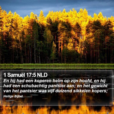 1 Samuël 17:5 NLD Bible Verse Image