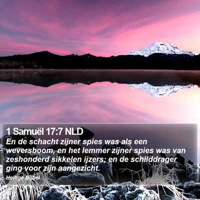 1 Samuël 17:7 NLD Bible Verse Image