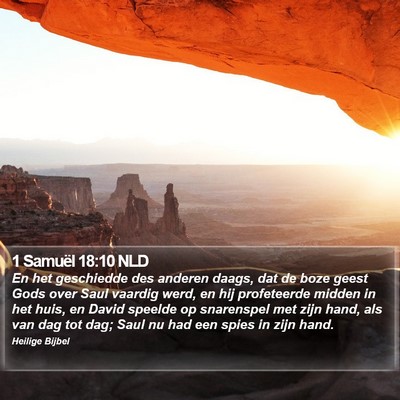 1 Samuël 18:10 NLD Bible Verse Image