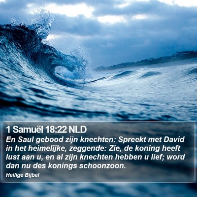 1 Samuël 18:22 NLD Bible Verse Image