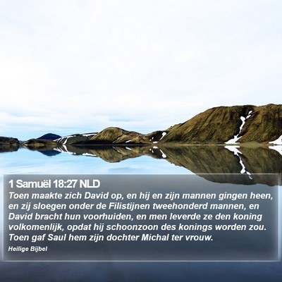 1 Samuël 18:27 NLD Bible Verse Image