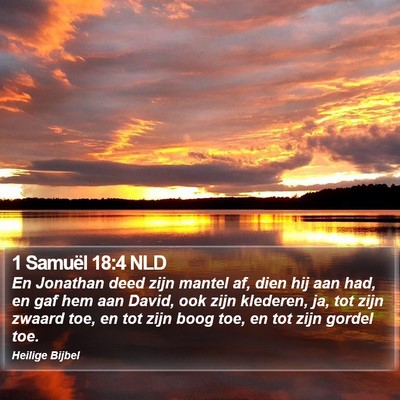 1 Samuël 18:4 NLD Bible Verse Image