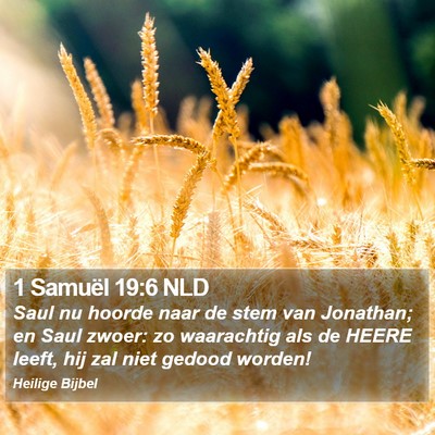 1 Samuël 19:6 NLD Bible Verse Image