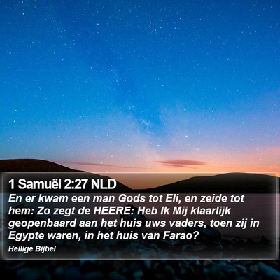 1 Samuël 2:27 NLD Bible Verse Image