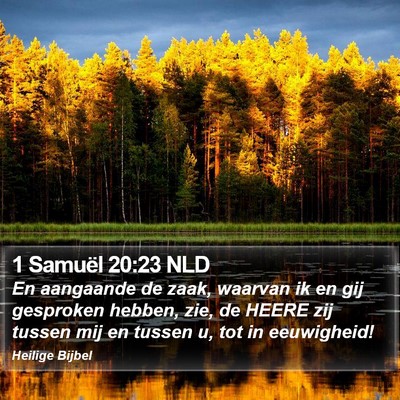 1 Samuël 20:23 NLD Bible Verse Image