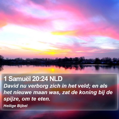 1 Samuël 20:24 NLD Bible Verse Image