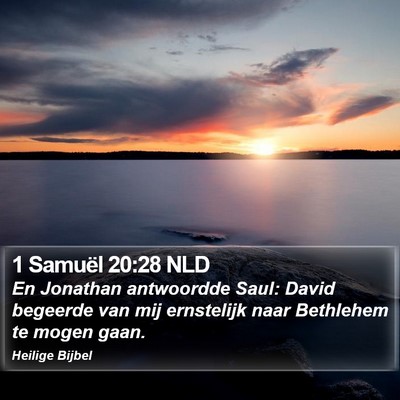 1 Samuël 20:28 NLD Bible Verse Image