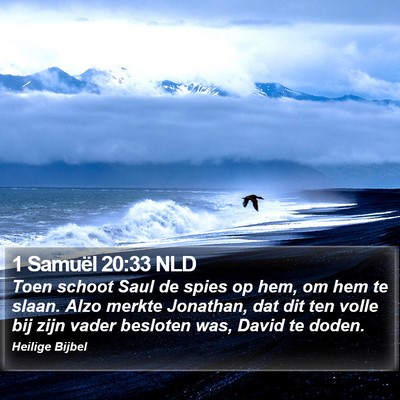 1 Samuël 20:33 NLD Bible Verse Image