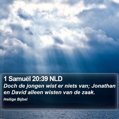1 Samuël 20:39 NLD Bible Verse Image
