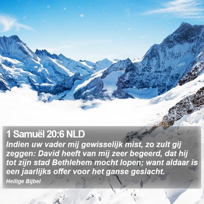 1 Samuël 20:6 NLD Bible Verse Image