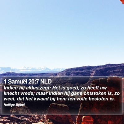 1 Samuël 20:7 NLD Bible Verse Image