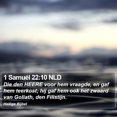 1 Samuël 22:10 NLD Bible Verse Image