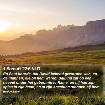 1 Samuël 22:6 NLD Bible Verse Image