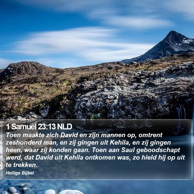 1 Samuël 23:13 NLD Bible Verse Image