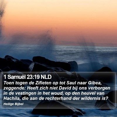 1 Samuël 23:19 NLD Bible Verse Image