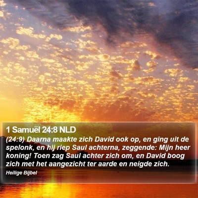 1 Samuël 24:8 NLD Bible Verse Image