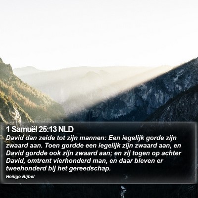 1 Samuël 25:13 NLD Bible Verse Image