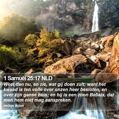 1 Samuël 25:17 NLD Bible Verse Image