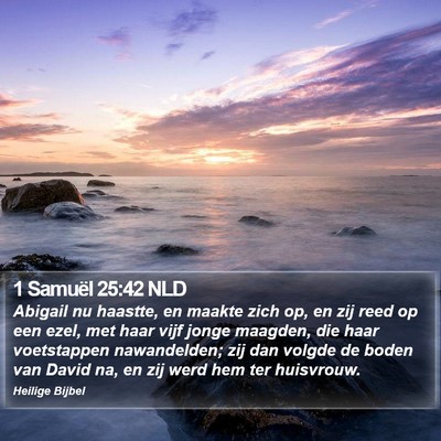 1 Samuël 25:42 NLD Bible Verse Image
