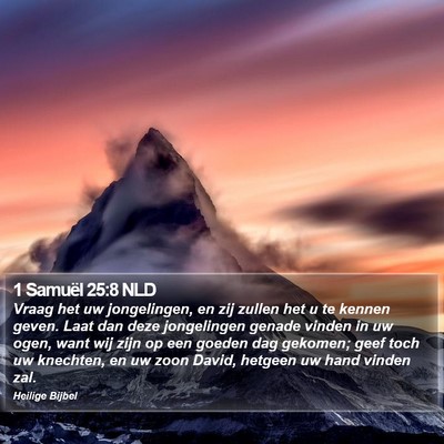 1 Samuël 25:8 NLD Bible Verse Image