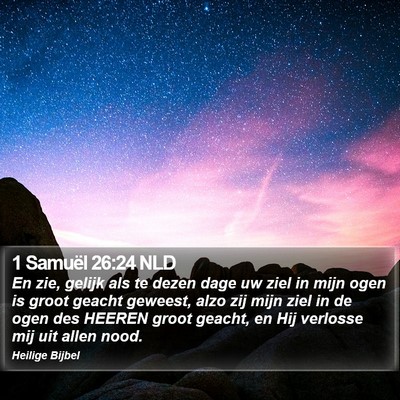 1 Samuël 26:24 NLD Bible Verse Image