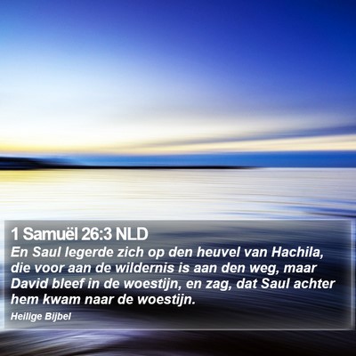 1 Samuël 26:3 NLD Bible Verse Image