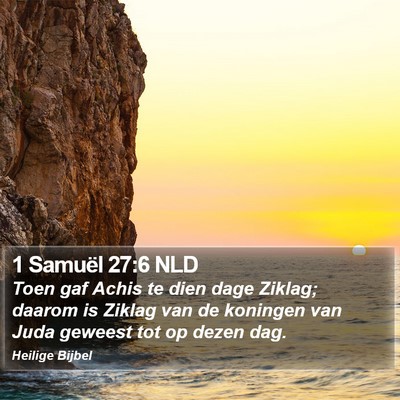 1 Samuël 27:6 NLD Bible Verse Image